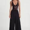 Zafira Soft Jersey Mid-Rise Wide-Leg Trousers in Black