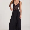 Zafira Soft Jersey Mid-Rise Wide-Leg Trousers in Black