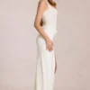 Zalia Lace Corset Maxi Dress in Ivory