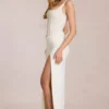 Zalia Lace Corset Maxi Dress in Ivory