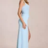 Zalia Lace Corset Maxi Dress in Powder Blue