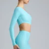 Zanab Metallic Cut-Out One-Shoulder Mini Dress in Ice Blue
