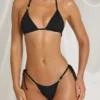 Zayana Triangle Bikini Top  in Black