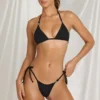 Zayana Triangle Bikini Top  in Black