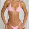 Zayana Triangle Bikini Top  in Candyfloss Pink