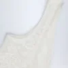 Zayla Sheer Lace Scalloped Plunge-Neck Bodysuit in White