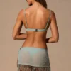 Zinnia Low-Rise Mini Skirt in Seafoam Green