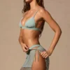 Zinnia Low-Rise Mini Skirt in Seafoam Green