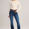 Ziva Modal Round-Neck Long-Sleeve Bodysuit in Cream