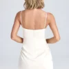 Zoyna Draped A-Line Mini Dress in Ivory
