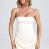 Zoyna Draped A-Line Mini Dress in Ivory