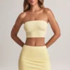 Zuri Modal Mid-Rise A-Line Mini Skirt in Lemon Sherbet
