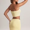 Zuri Modal Mid-Rise A-Line Mini Skirt in Lemon Sherbet