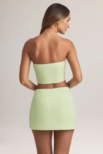 Zuri Modal Mid-Rise A-Line Mini Skirt in Sage Green