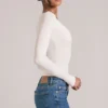 Zyra V-Neck Long-Sleeve Top  in Ivory
